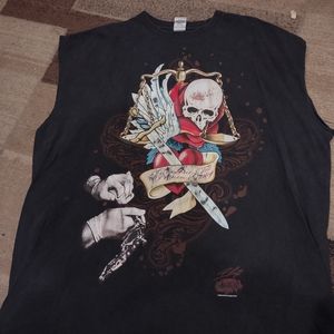 Vintage Authentic Give Face Skull shirt 3XL